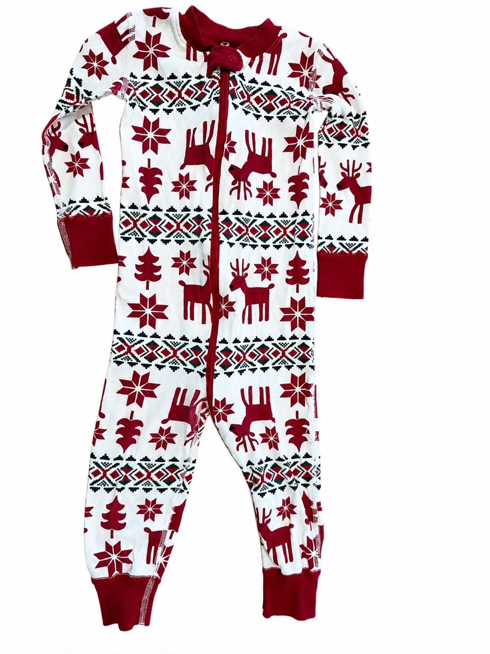 Hanna Andersson Red & White Organic Cotton Toddler Onesie